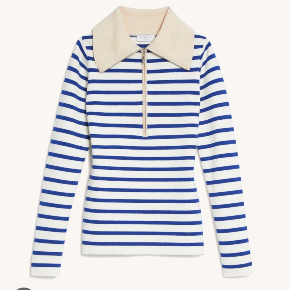 NWT Sandro Sailor-Striped Wool Sweater